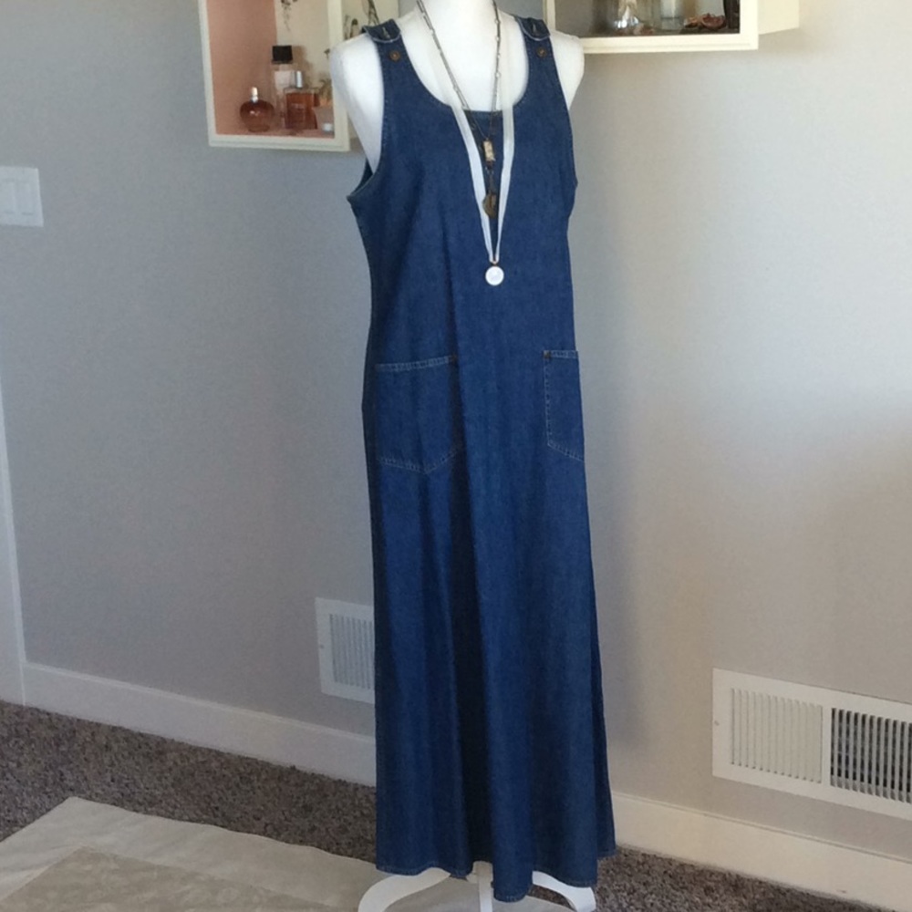 VINTAGE LIZ CLAIBORNE LIZWEAR denim maxi jumper